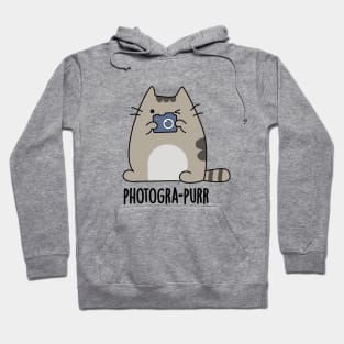 Photogra-purr Cute Cat Photographer Pun Hoodie